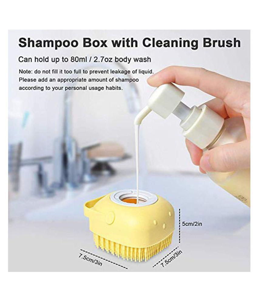 Gatih Scrubber Bathing Brush with Liquid Soap Dispenser No Handle Body Brush