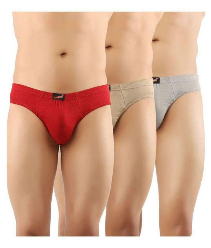 Solo - Multicolor Cotton Mens Briefs ( Pack of 3 ) - 100