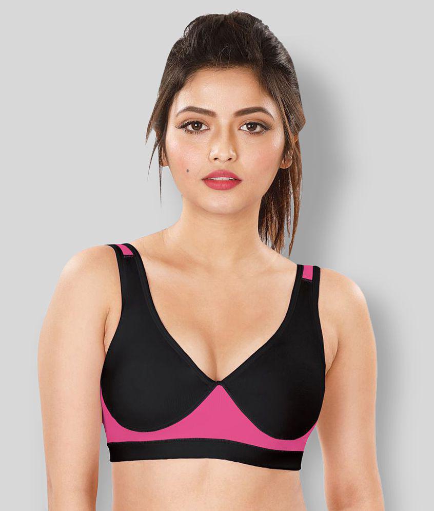 Dermawear Multi Color Poly Cotton Color Blocking Sports Bra - 32C