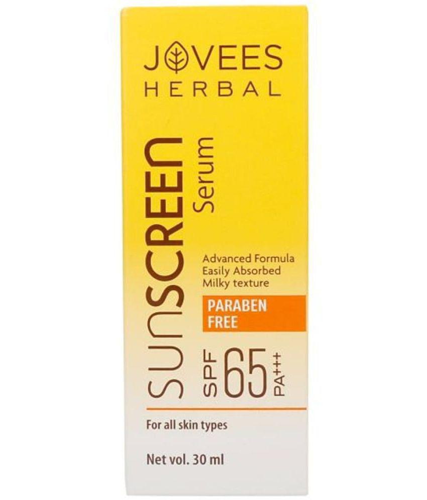 Jovees Herbal Sunscreen Face Serum SPF 65 PA+++ Sun protection For Oily & Acne Prone Skin 30 ml