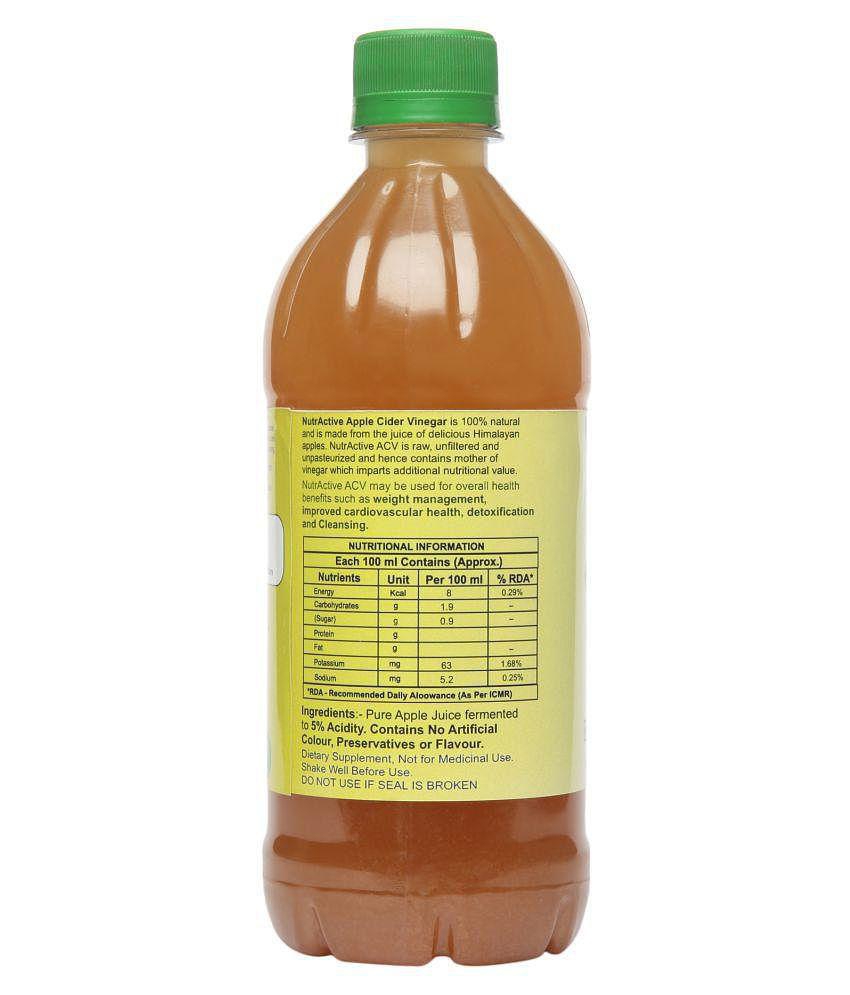 NutrActive Green Apple Cider Vinegar With Mother of Vinegar 1000 ml Unflavoured