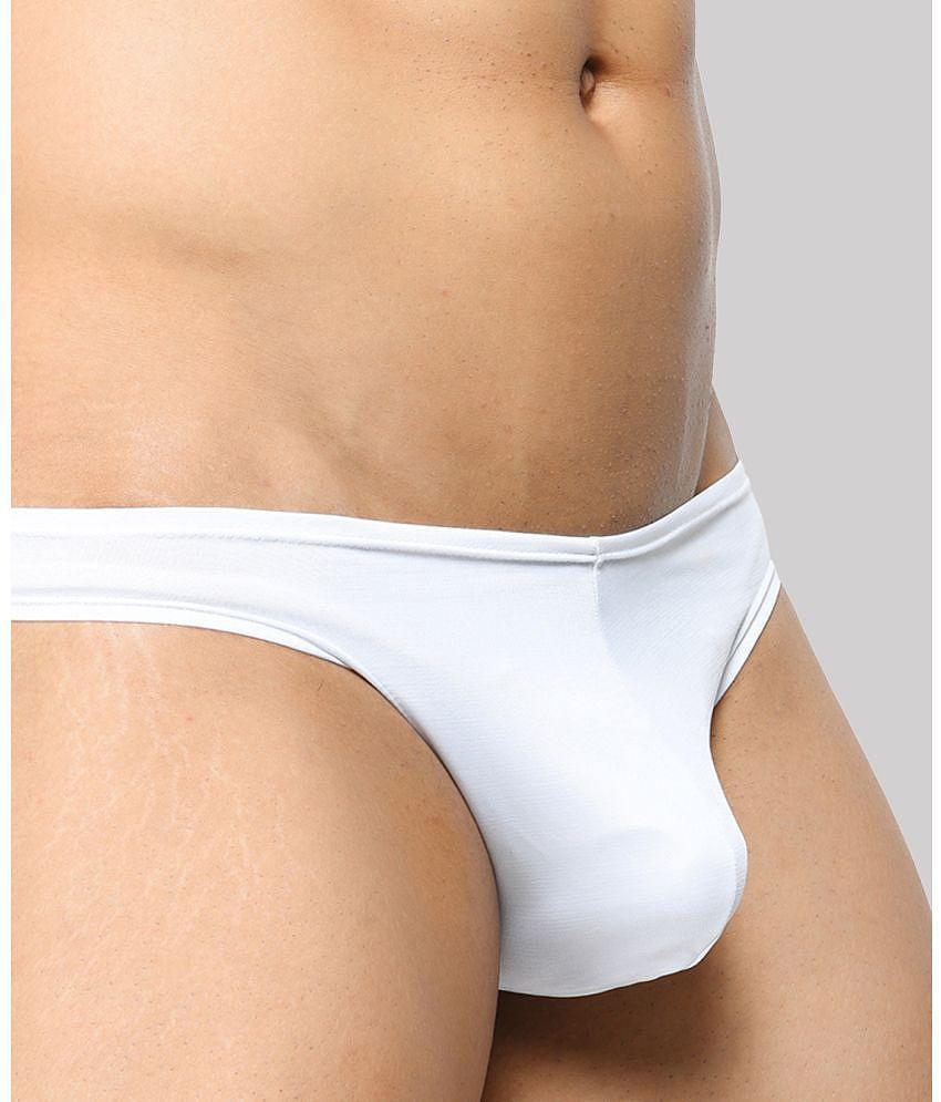 Luxurious Men BASIICS By La Intimo - White BCSSS01 Polyester Mens Bikini ( Pack of 1 ) - None 20