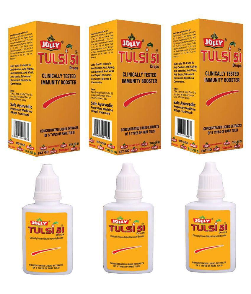 Jolly Tulsi 51 Drops Best Immunity Booster Liquid 3 gm Pack of 3