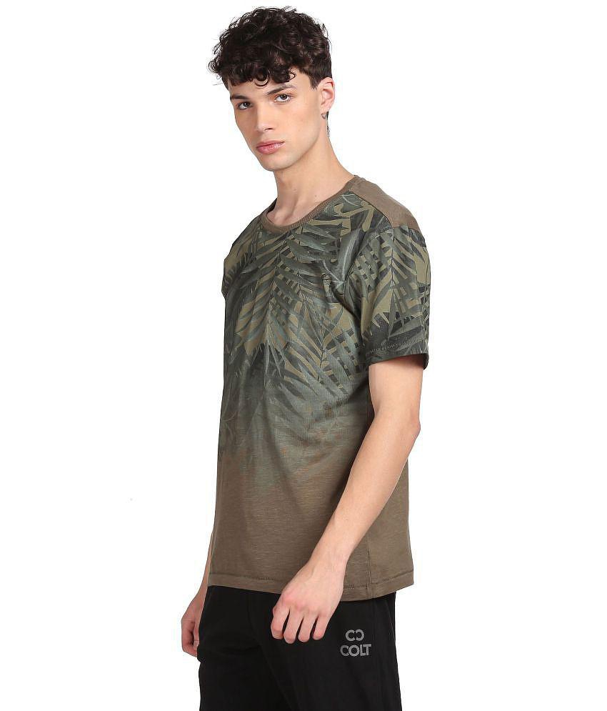 Colt - Cotton Blend Regular Fit Green Men's T-Shirt ( Pack of 1 ) - None