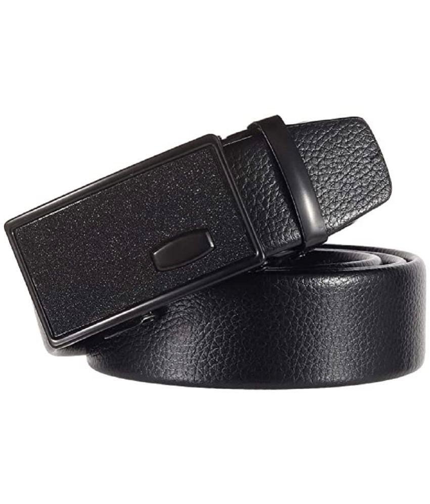 New Men Zacharias - Black Leather Men's Casual Belt ( Pack of 1 ) - None 2025 at ShopCircuit | O