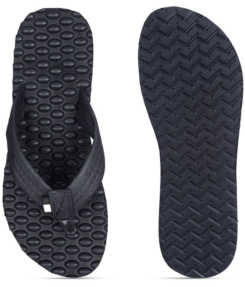 DOCTOR EXTRA SOFT - Black Women''s Massage Flip Flop - None