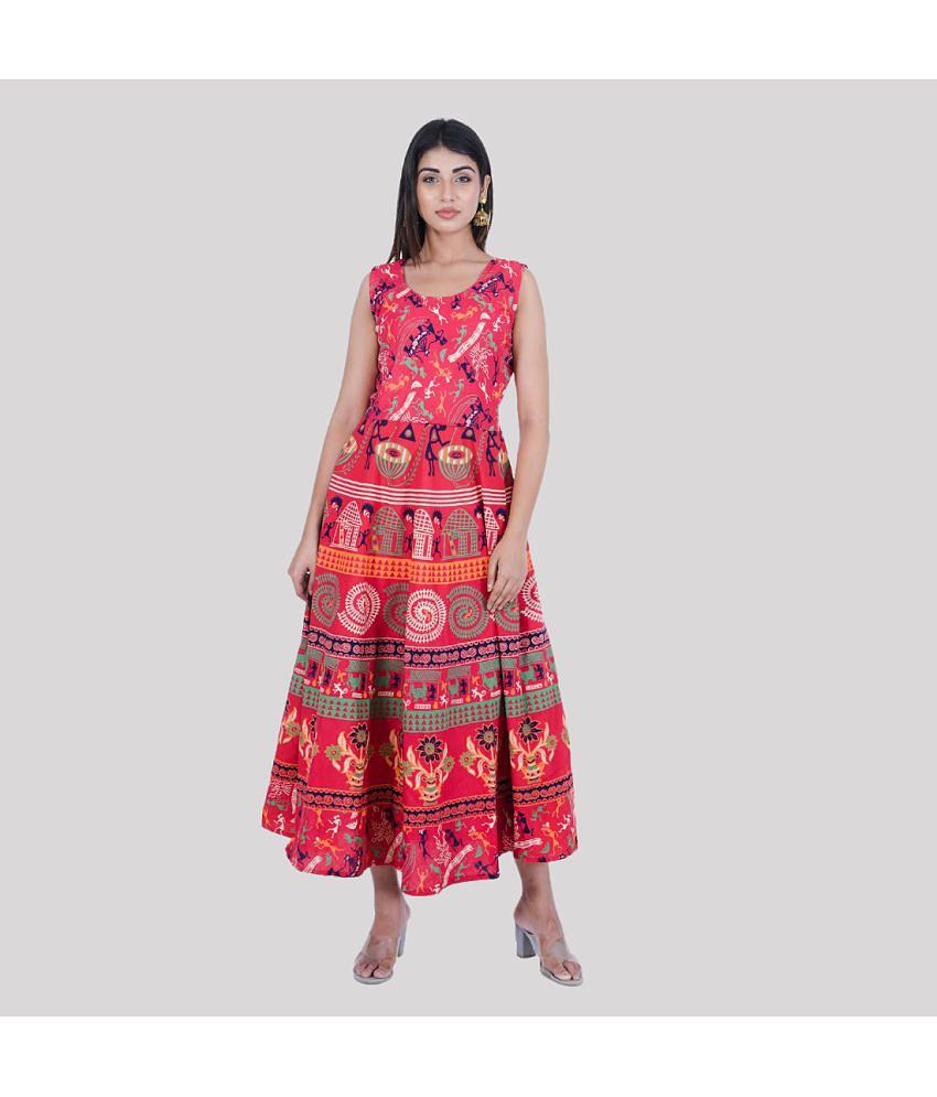 Trendy Men Rangun - Red Cotton Womens A- line Dress ( Pack of 1 ) - None 2025 at ShopCircuit | O