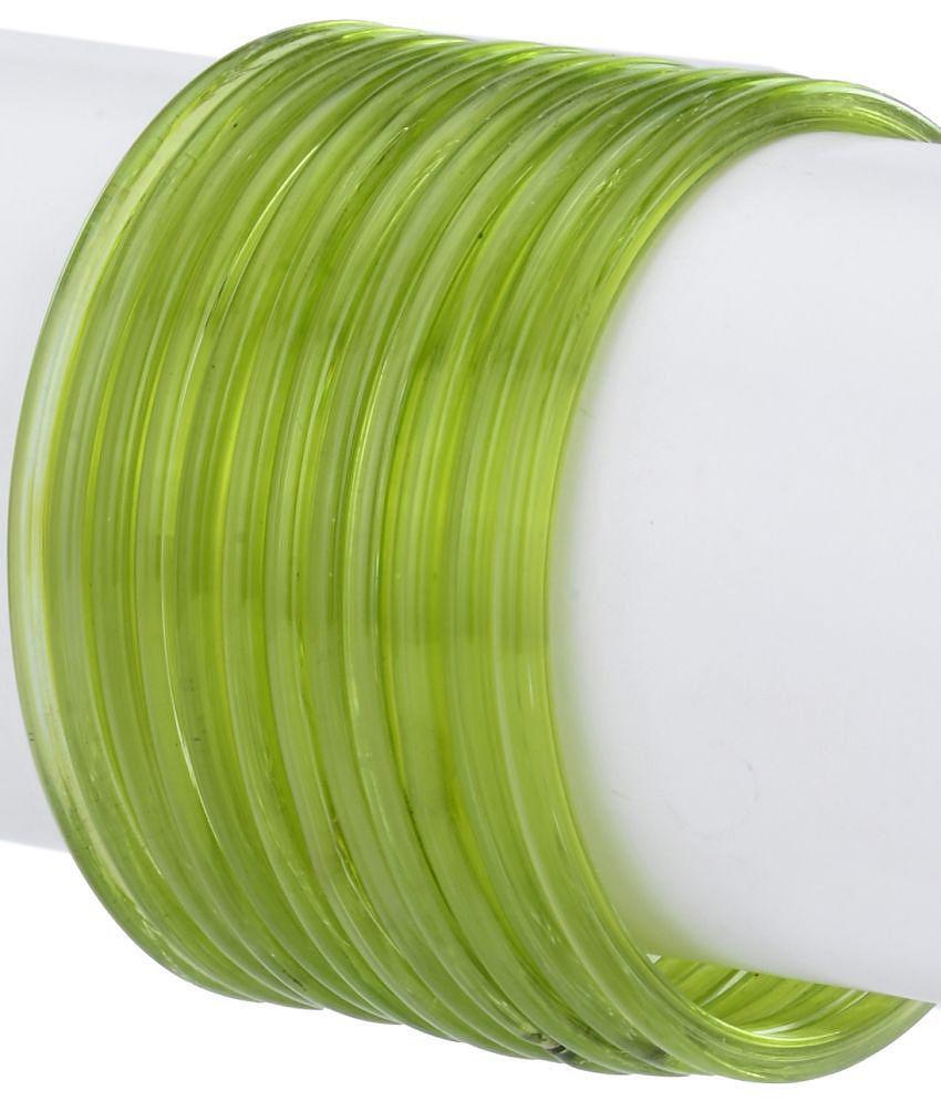 Elegant Men Somil - Green Bangle Set ( Pack of 12 ) - None 2025 at ShopCircuit | ONDC