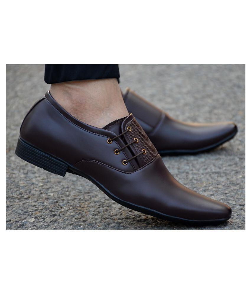 New Men Aadi - Brown Men's Formal Shoes - None 2025 at ShopCircuit | ONDC