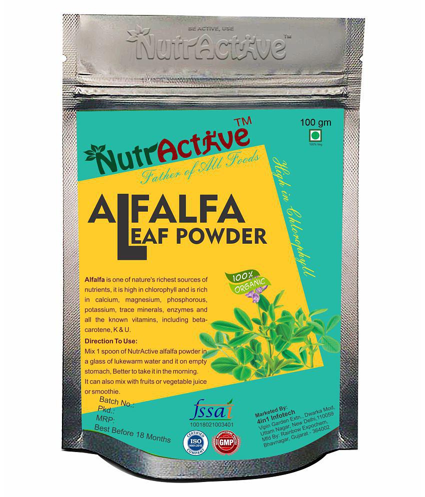 NutrActive Organic Alfalfa 200 gm Vitamins Powder