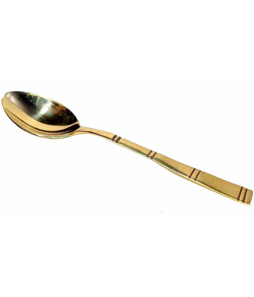 A & H ENTERPRISES - Brass Brass Tea Spoon ( Pack of 6 ) - Brass