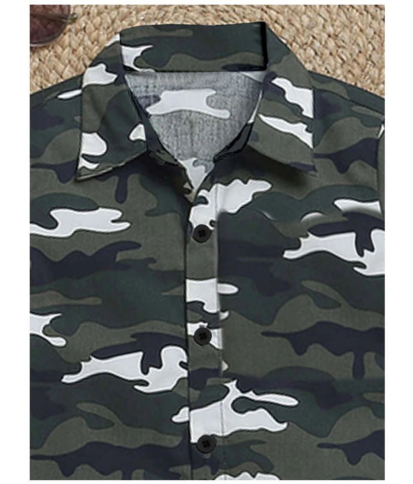Premium Men Kids Army Shirt - None 2025 at ShopCircuit | ONDC