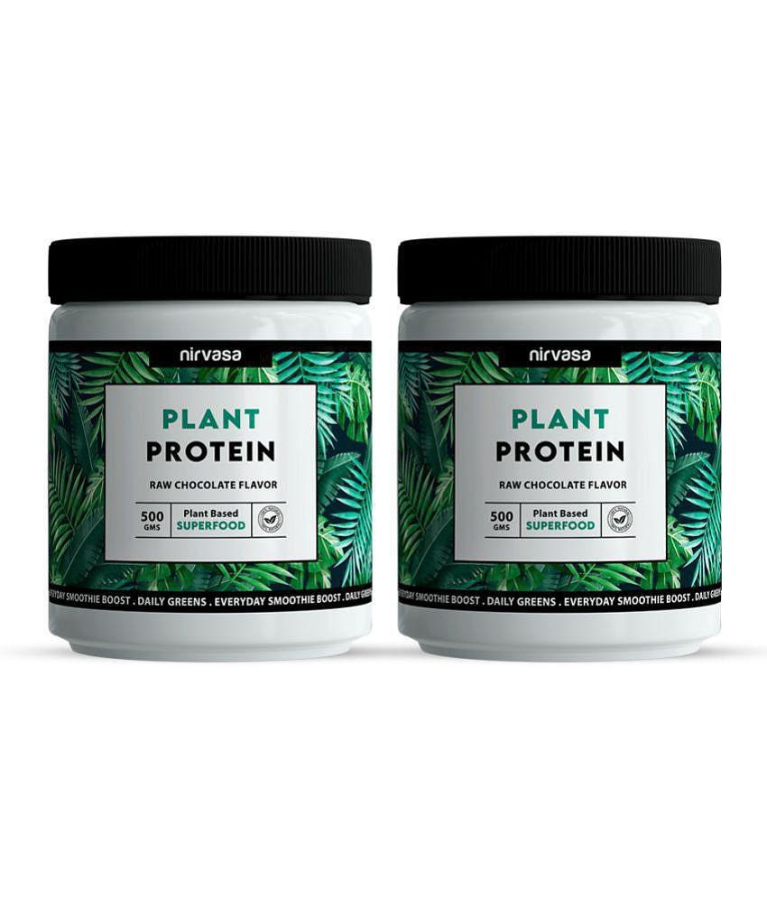 Nirvasa Plant Protein Powder for Men & Women, Superfood with Protein Blend, Digestive Blend and Vegetable Blend, enriched with Pea Protein (2 X 400 g)