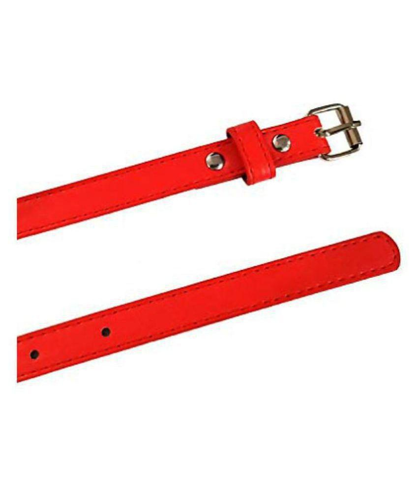 Elegant Men Livisorb Red PU Casual Belt - None 2025 at ShopCircuit | ONDC