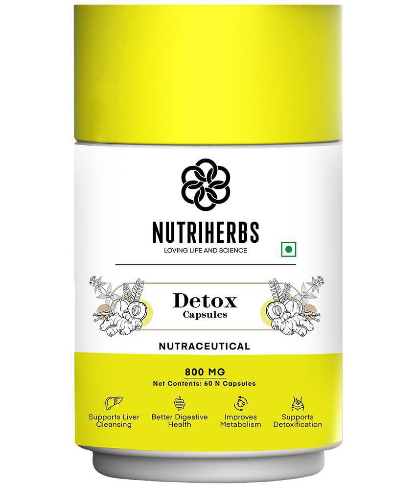 Nutriherbs Detox 800 mg - 60 capsules| Support Weight Management and Improves Metabolism | Promotes Healthy Lifestyle