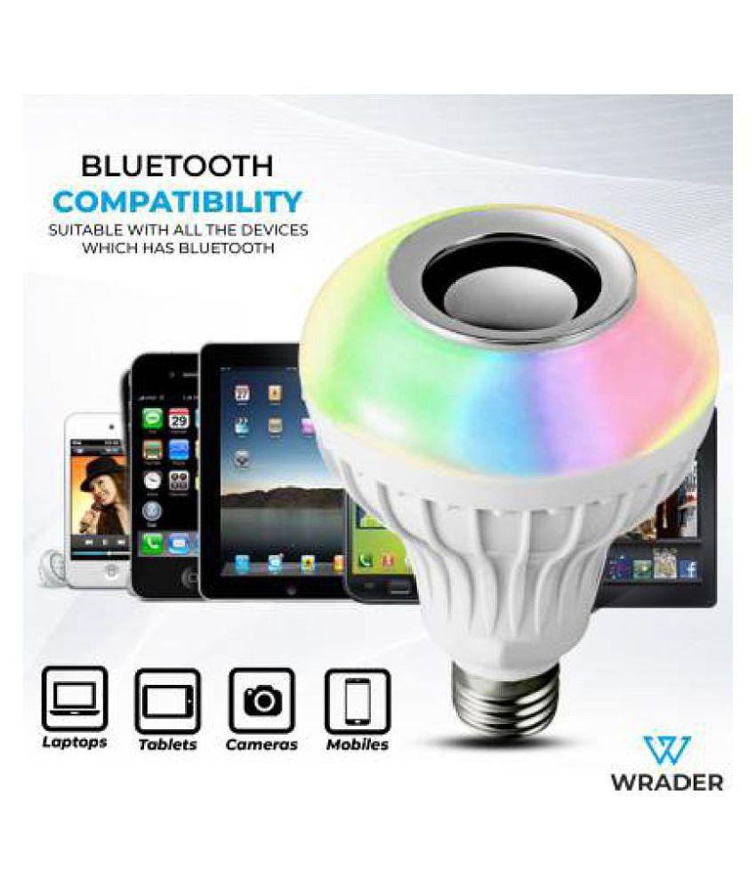 WRADER Smart Music Bulb With Remote Wall Light White - Pack of 1