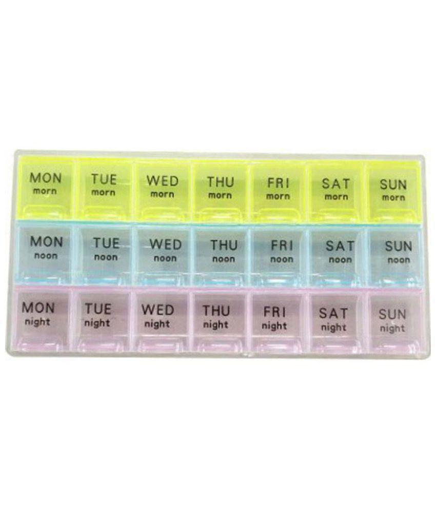 BrainBuzz 1 Week Storage Medicine/Pill Box 3 section