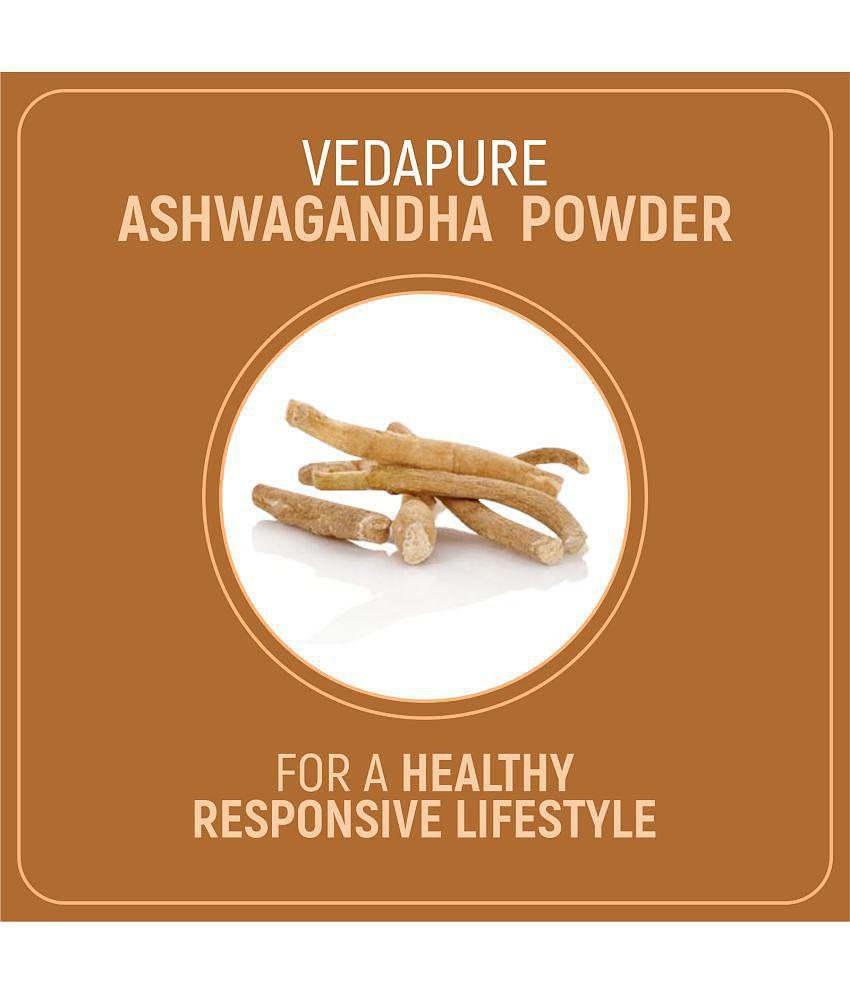 VEDAPURE Pure Ashwagandha Powder Supports Anxiety & Stress - 100gm (Pack of 1)