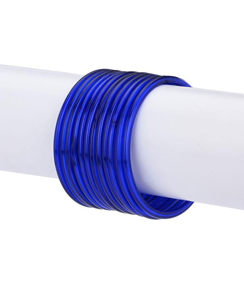 Top Men Somil - Blue Bangle Set ( Pack of 12 ) - None 2025 at ShopCircuit | ONDC