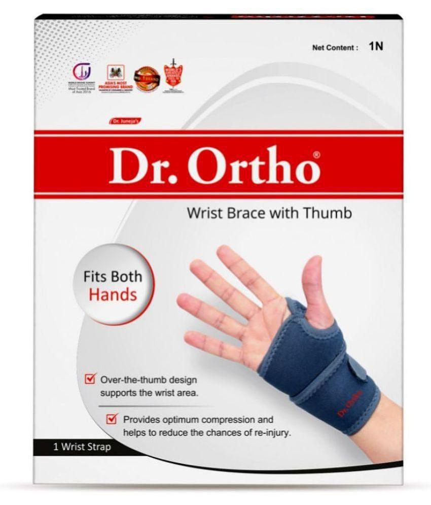 Dr. Ortho Wrist Brace with Thumb Blue Wrist Support ( Pack of 1 ) - Free Size