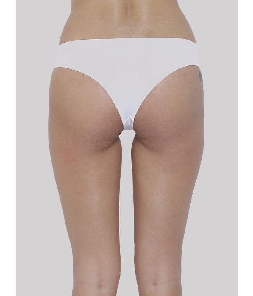 Exclusive Men BASIICS By La Intimo - White BCPSS020B Polyester Solid Womens Bikini ( Pack of 2 )