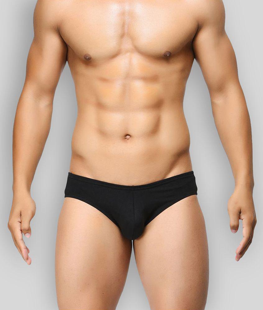 Affordable Men BASIICS By La Intimo - Black Cotton Mens Briefs ( Pack of 1 ) - S 2025 at ShopCir