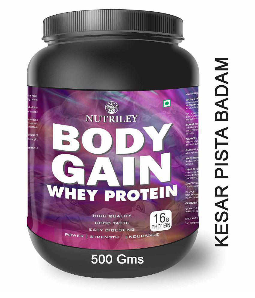 Nutriley Whey Protein Powder for Weight Gain & Muscle Gain 500 gm