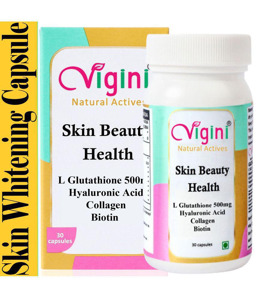 Vigini L Glutathione with Nutroxsun, Biotin & Vitamin E, For Healthy Skin 30 gm Multivitamins Capsule