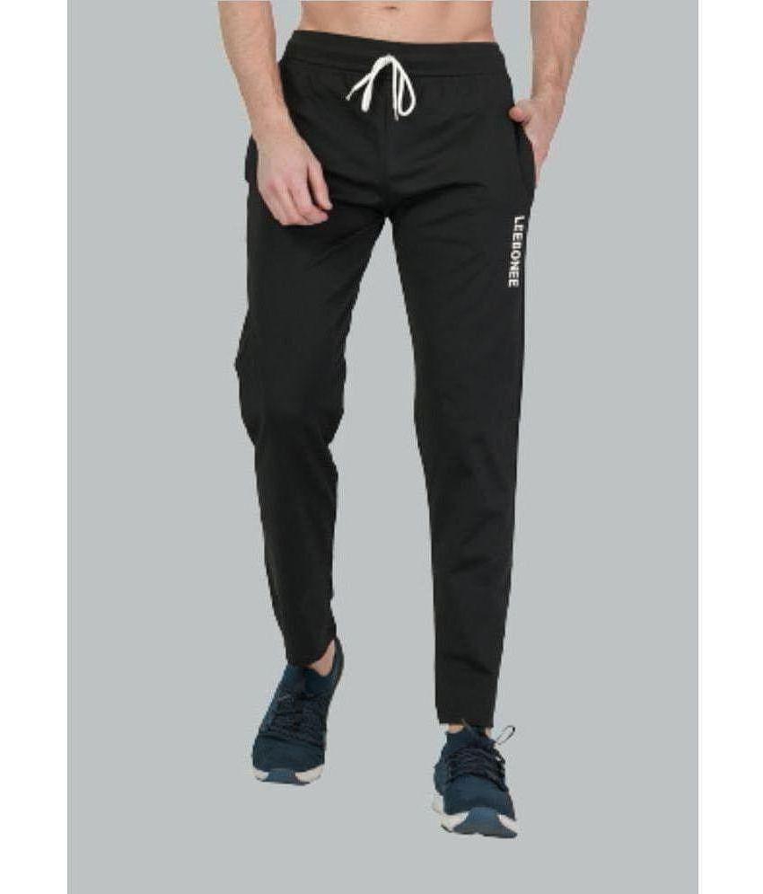 LEEBONEE - Black Polyester Men's Trackpants ( Pack of 1 ) - None