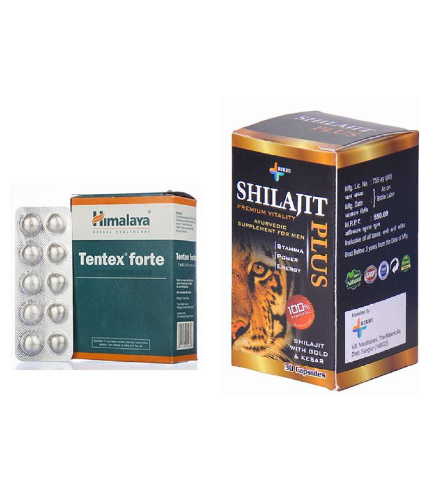 Herbal Care Tentex Forte (10 Tab) & Shilajit Plus (Cap 30) - Combo Pack