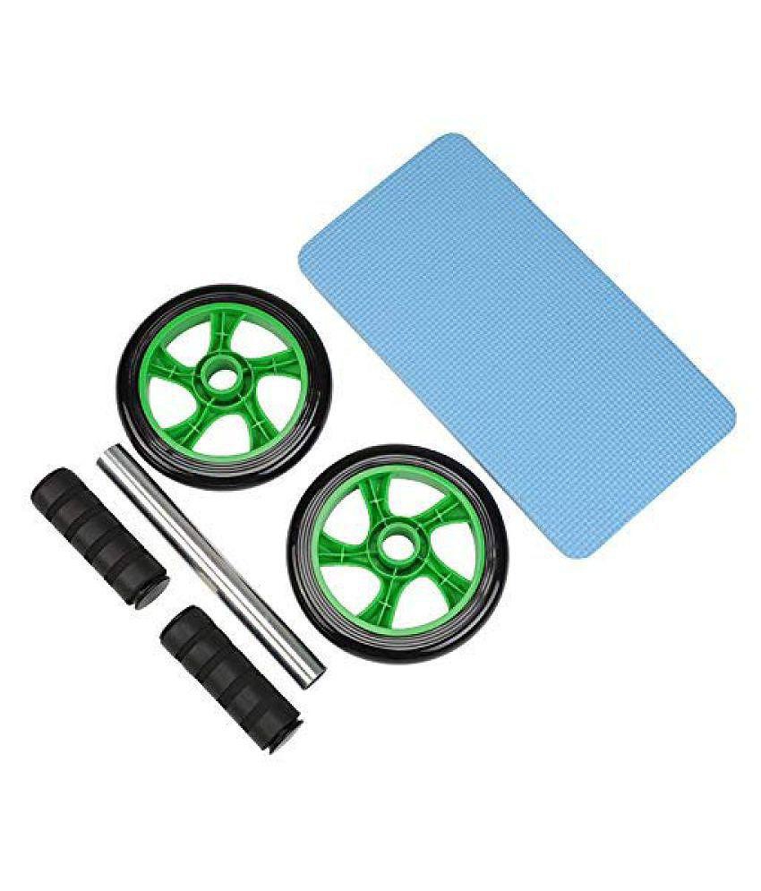 Abdominal Wheel Ab Roller tummy trimmer with Knee Mat for Exercise Fitness Gym Equipment Accessory Fitness Equipment Gym for Man and Women - Green