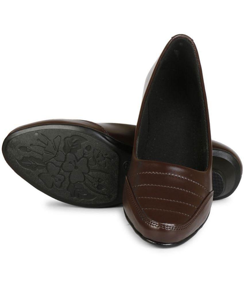 Ishransh - Brown Women's Formal Ballerinas - None