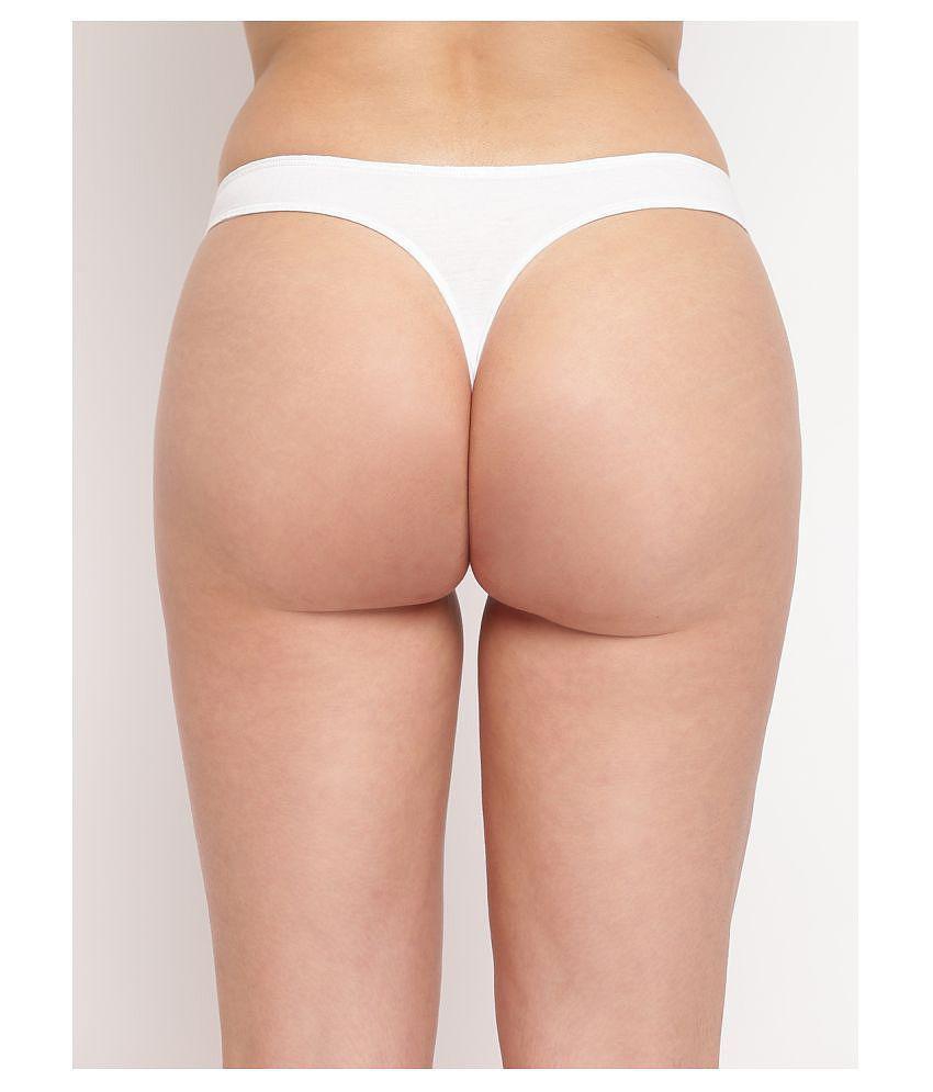 Latest Men BASIICS By La Intimo Pack of 3 Cotton Lycra Womens Thongs ( Multi Color ) - L 2025 at