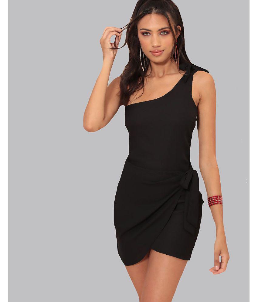 Sophisticated Men Addyvero - Black Cotton Blend Women''s Bodycon Dress ( Pack of 1 ) - None 2025
