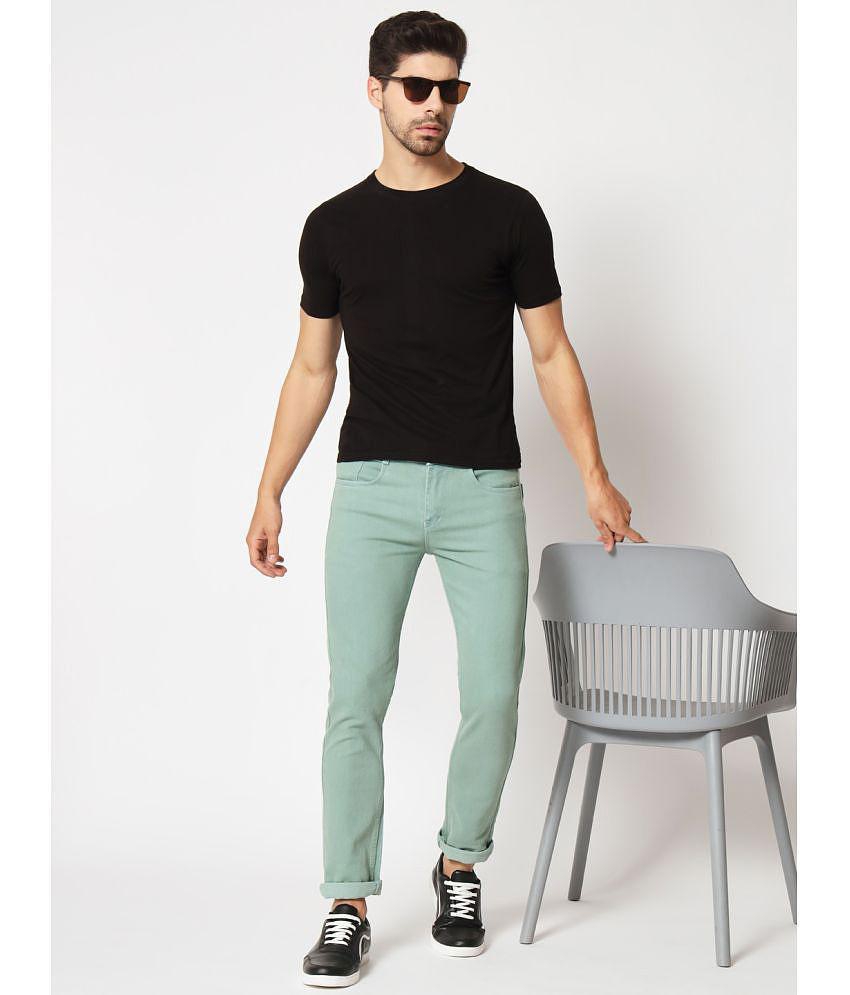 RAGZO - Light Green Denim Slim Fit Men's Jeans ( Pack of 1 ) - None