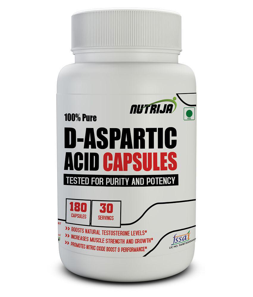 NUTRIJA D-ASPARTIC ACID Capsule 180 no.s