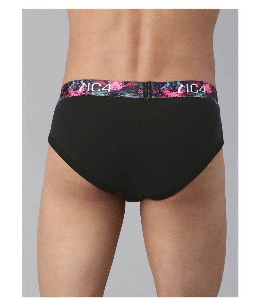 IC4 - Multicolor Cotton Blend Men's Briefs ( Pack of 2 ) - XL