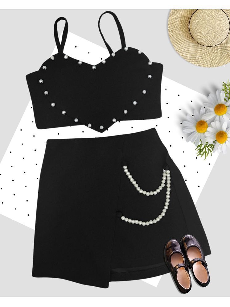 Chic Men Addyvero Pack of 1 Girls Polyester Top With Skirt ( Black ) - None 2025 at ShopCircuit 