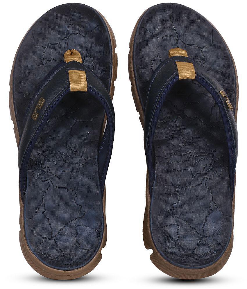 Columbus Navy Slippers - None