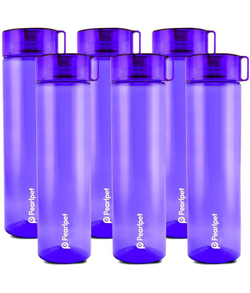 PearlPet - Purple Water Bottle ( Pack of 6 ) - Purple