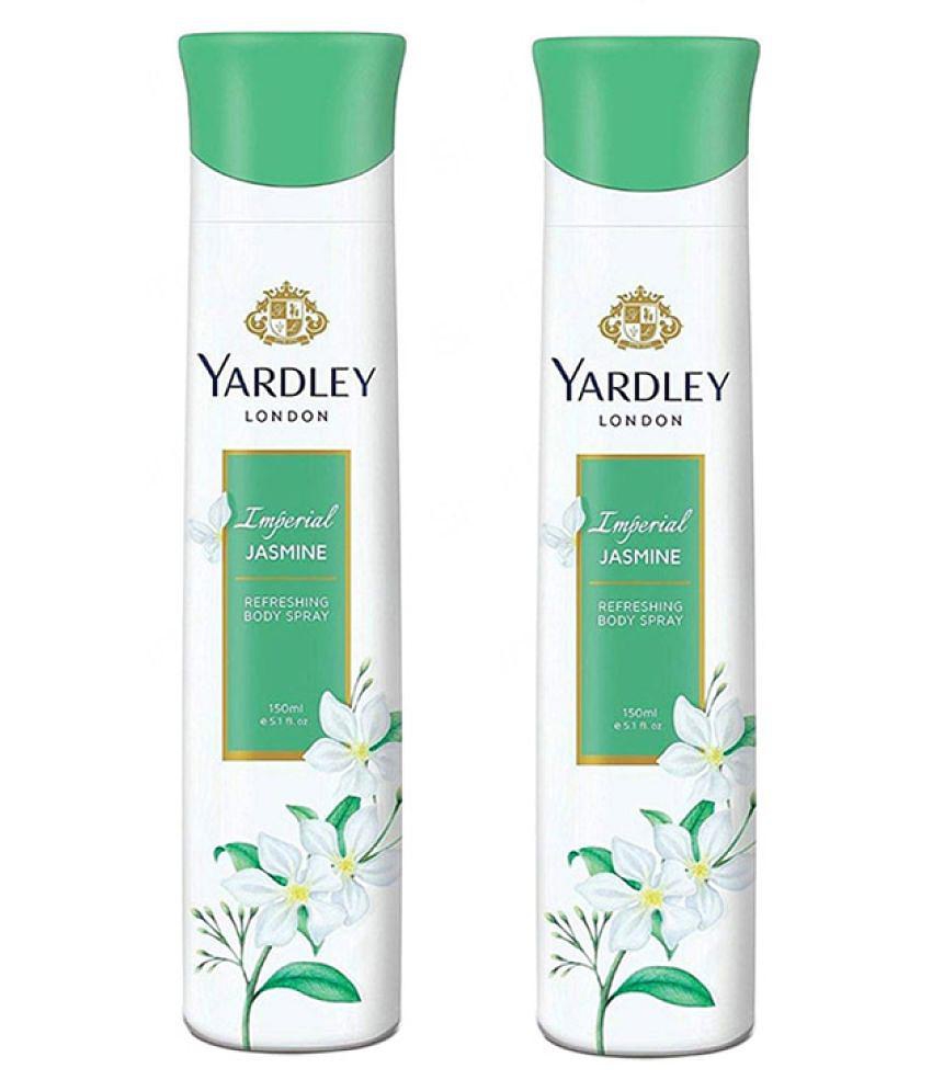 Yardley London IMPERIAL JASMINE Body Spray - For Women,pack of 2,150 ml each