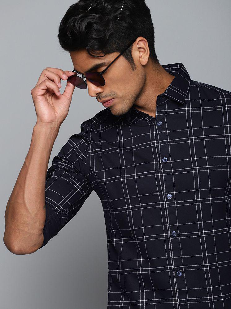 Trendy Men Dennis Lingo - Navy 100% Cotton Slim Fit Men's Casual Shirt ( Pack of 1 ) - None 2025