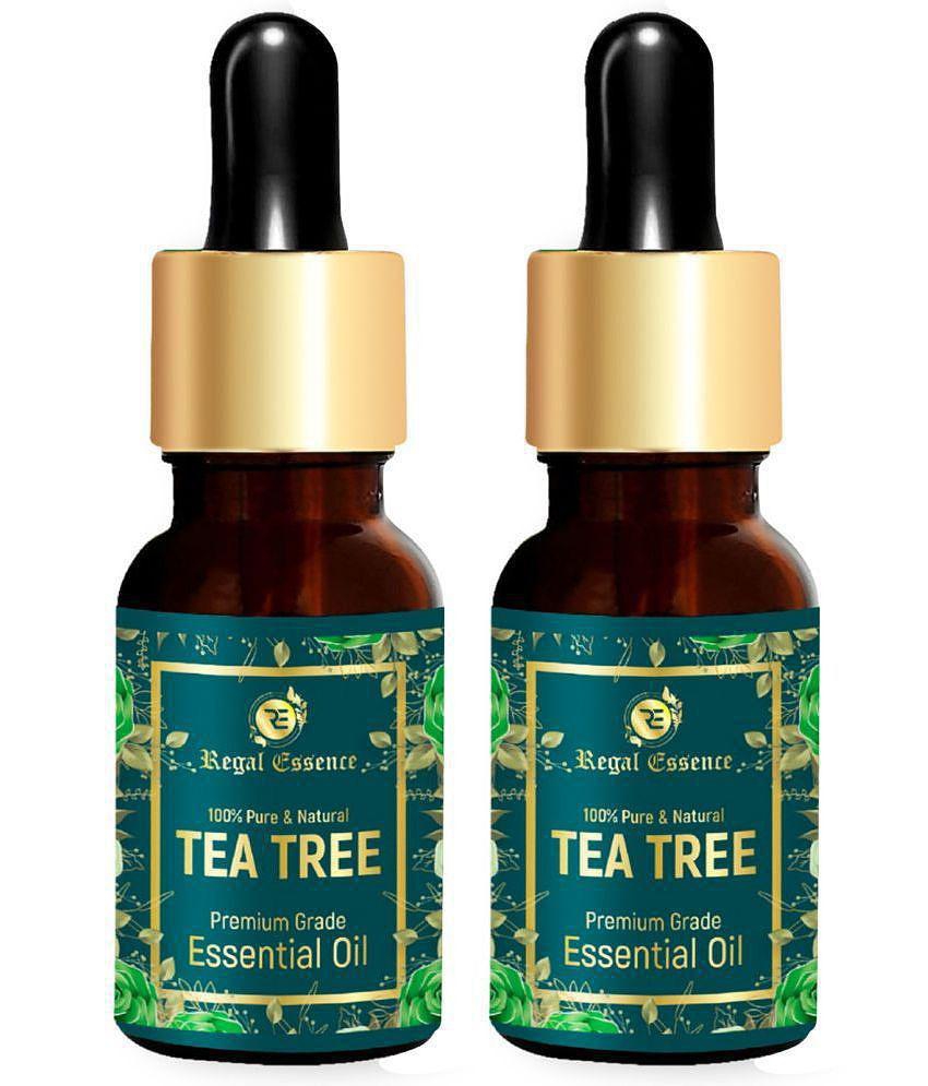 Regal Essence Tea Tree Essential Oil For Healthy Skin, Face, Hair & Acne Care 15 ML Pack of 2