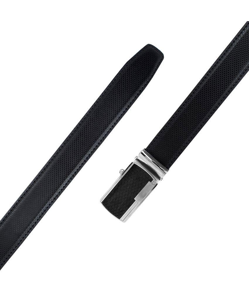 New Men Zacharias - Black Leather Men's Reversible Belt ( Pack of 1 ) - None 2025 at ShopCircuit