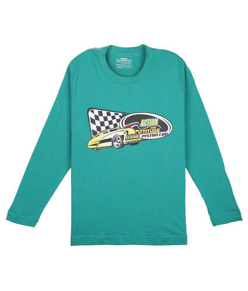 Proteens Boys Green printed round neck T-shirts - None