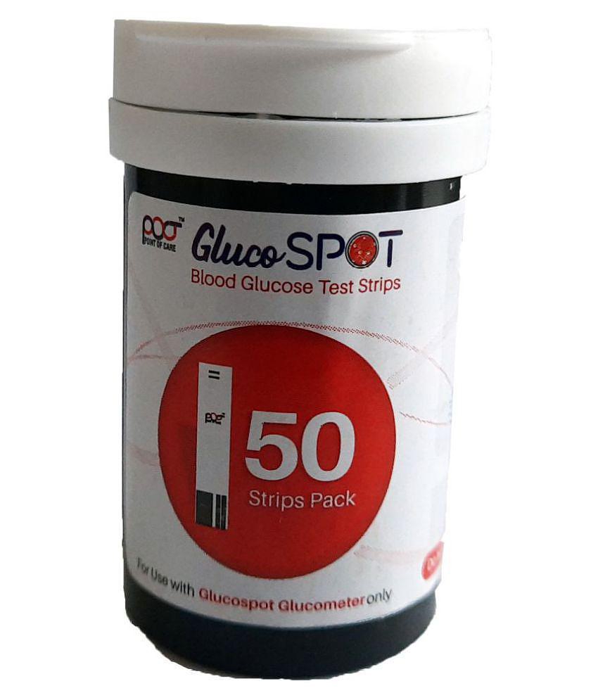 POINT OF CARE 50 TEST STRIPS GLUCO SPOT (PGS-10) Expiry Oct 2023