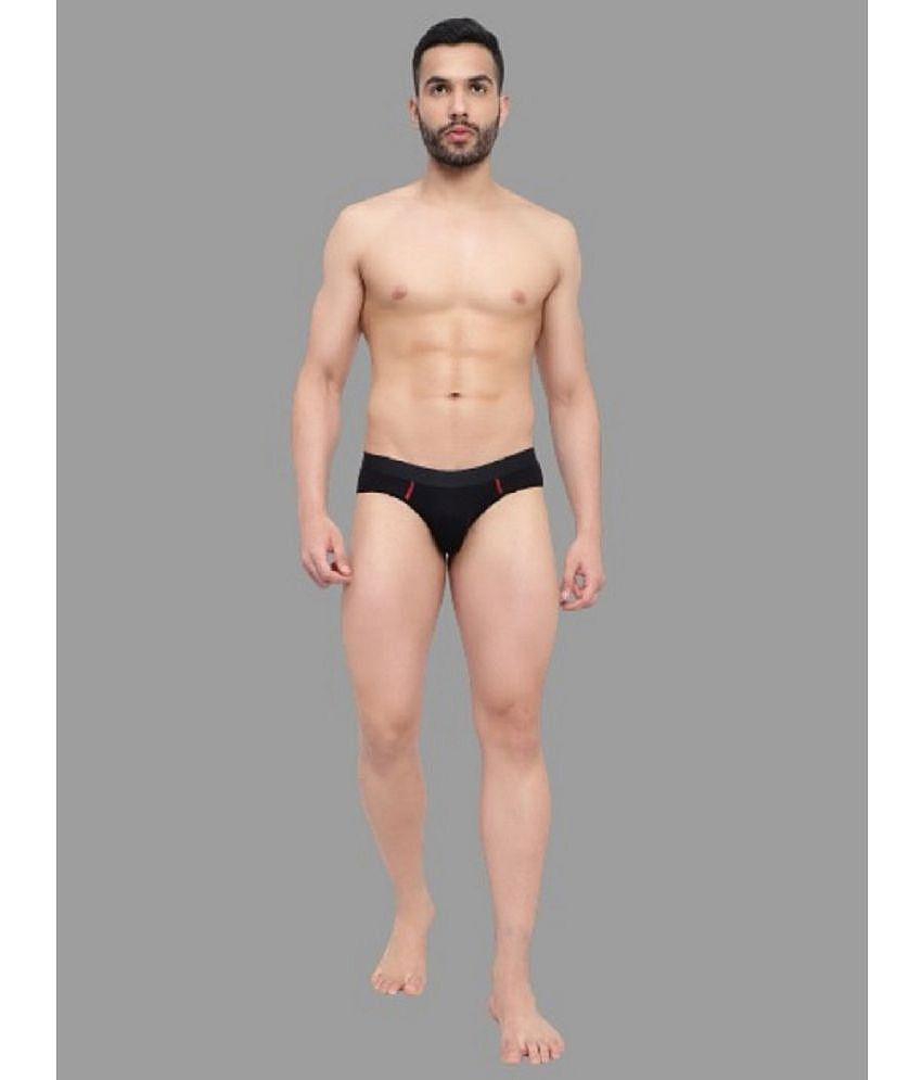 Bruchi Club - Black Bamboo Men Briefs Modal Men's Briefs ( Pack of 1 ) - None