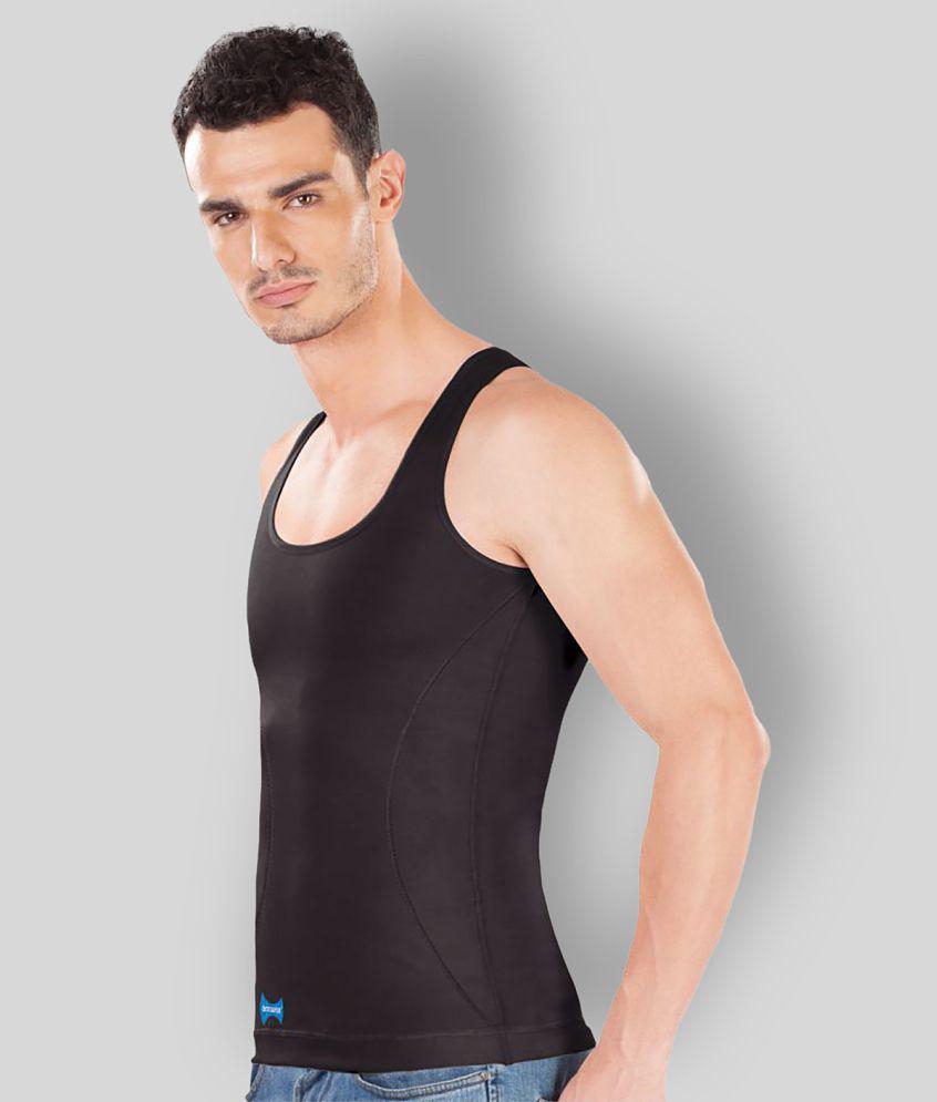 Dermawear - Black Cotton Blend Men's Vest  ( Pack of 1 ) - M