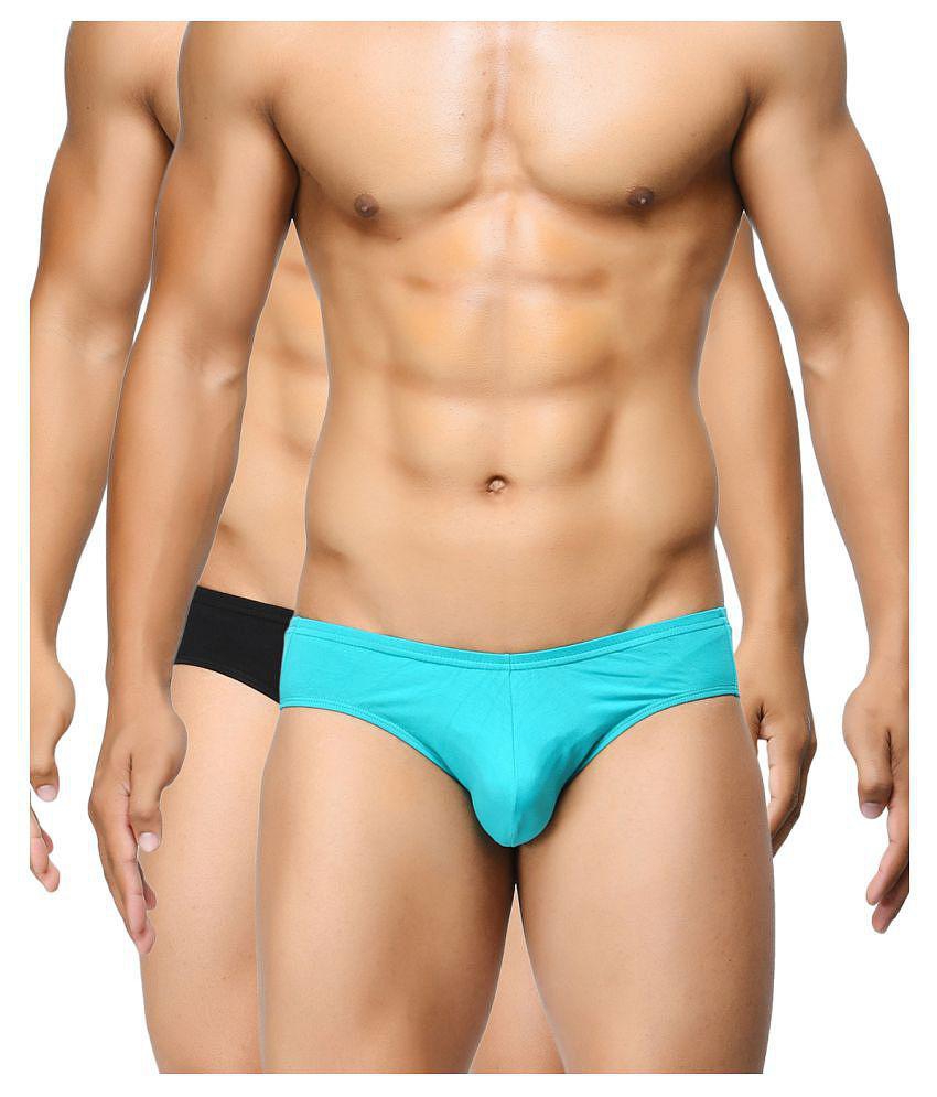 New Men BASIICS By La Intimo - Multicolor Cotton Blend Men's Briefs ( Pack of 2 ) - M 2025 at Sh