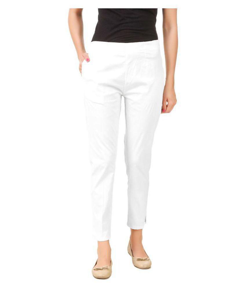 Q-rious Cotton Cigarette Pants - None